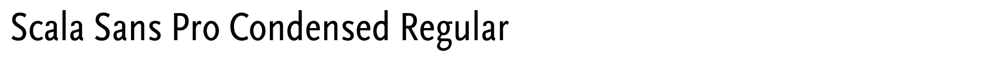 Scala Sans Pro Condensed Regular image